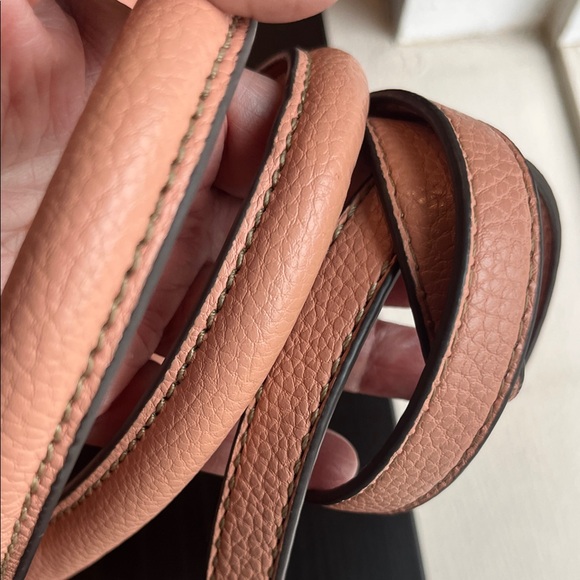 TIGNANELLO Blush Leather Handbag/Crossbody Satchel 11”x7.5”x5” Preloved - Picture 11 of 16